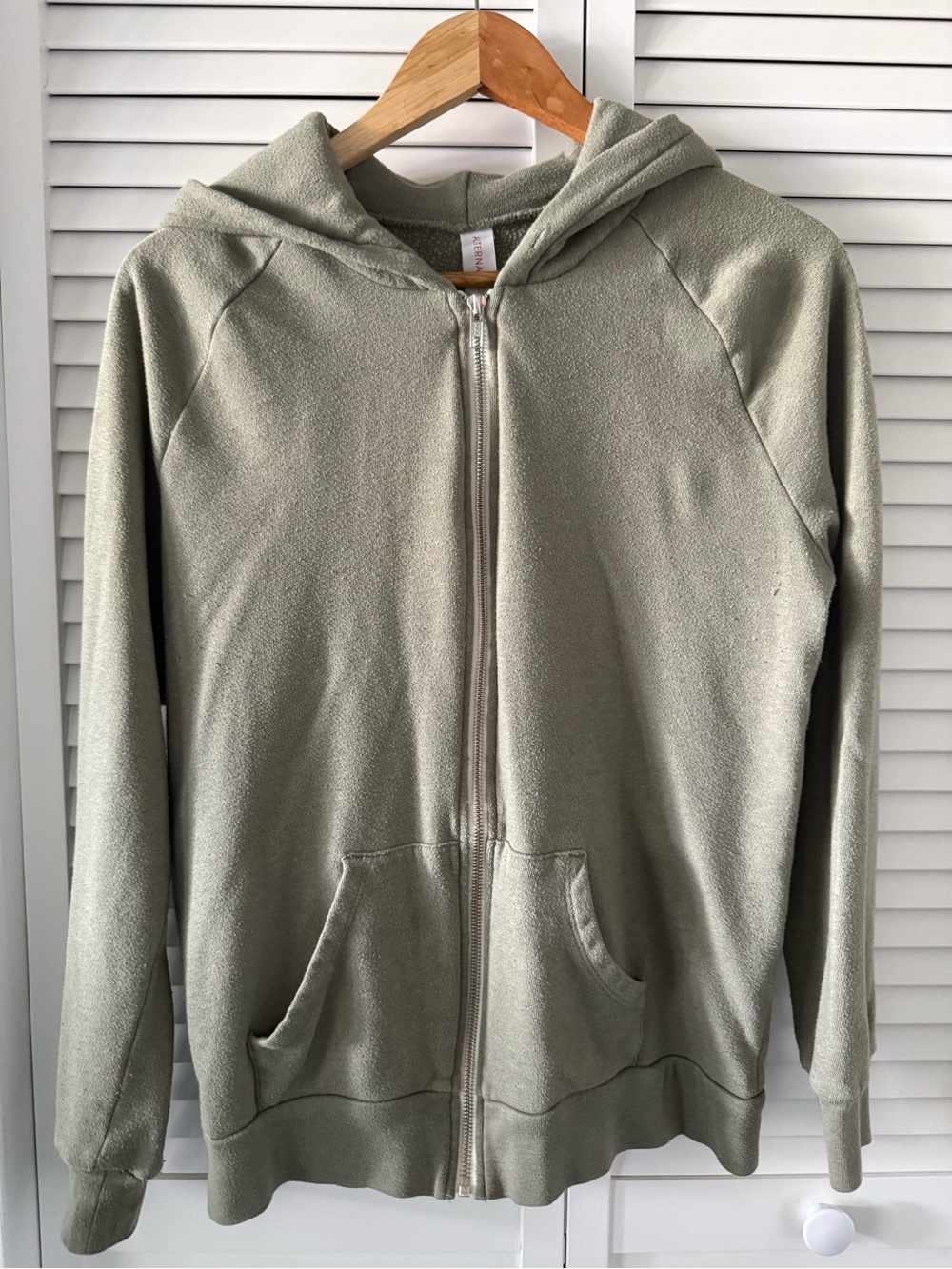 Alternative Light Sage Zip-Up Hoodie